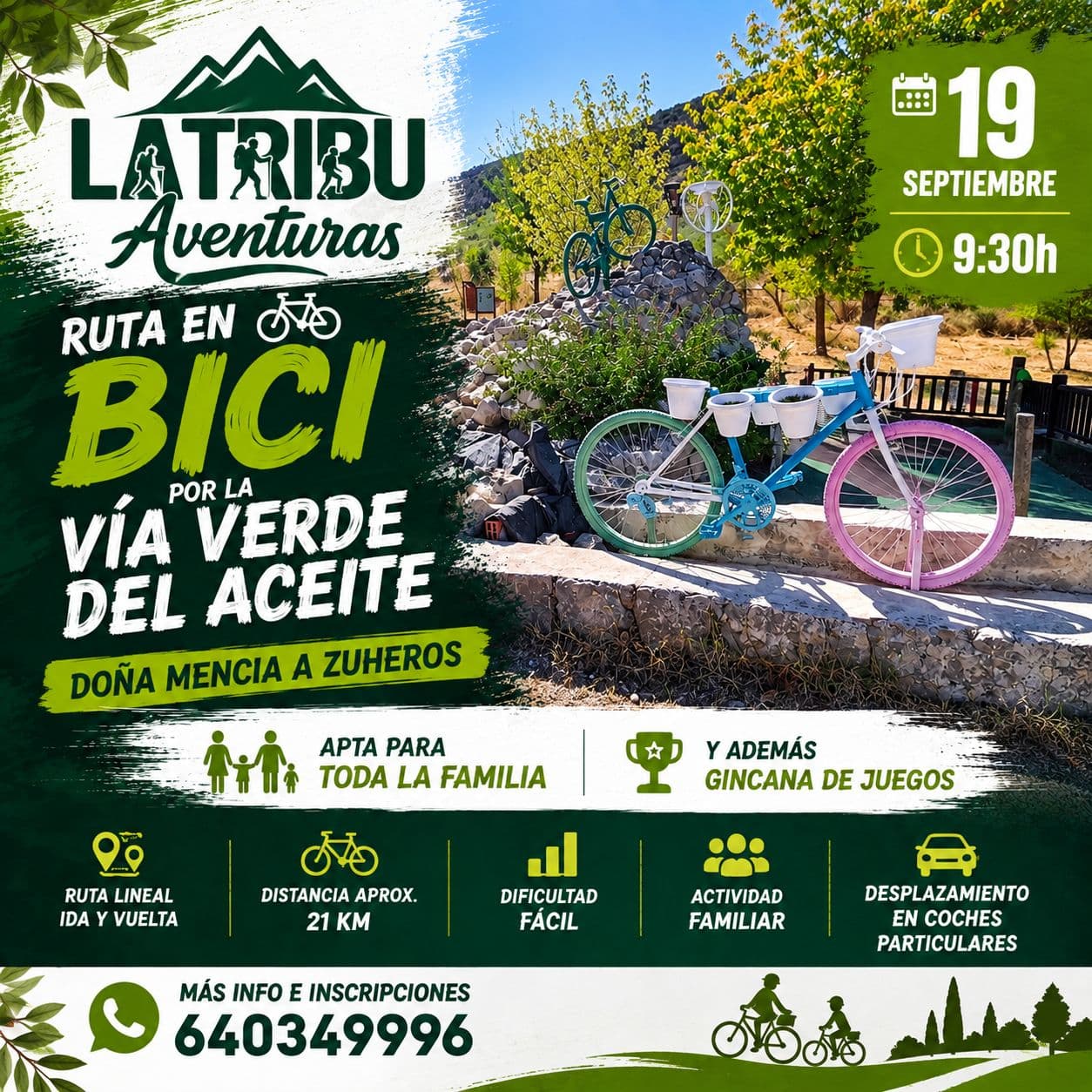 Vía Verde del Aceite en bici